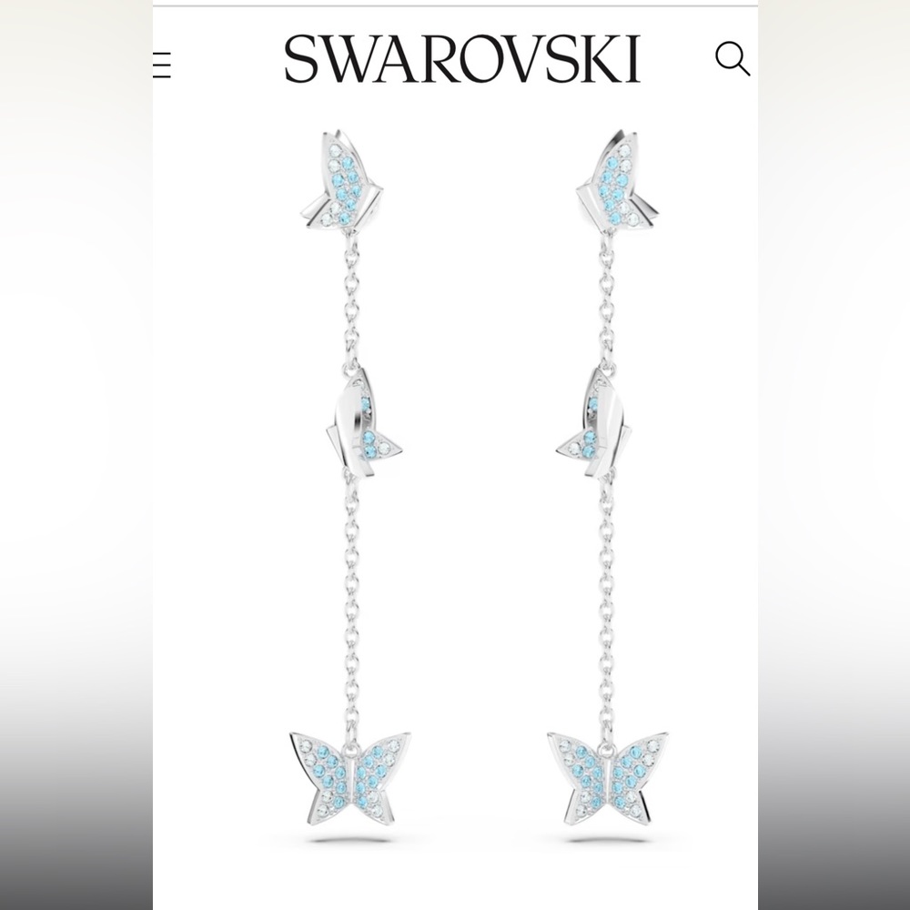 Swarovski Lilia Drop Earrings (blue)